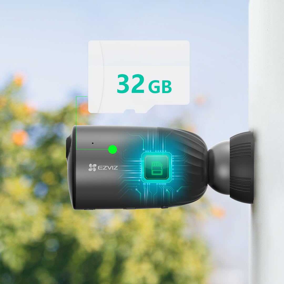 EZVIZ مجموعة بي سي اي سي، 8MP، 4K | بطارية قابلة لاعادة الشحن مع لوحة شمسية، بانورامية، تتبع تلقائي، رؤية ليلية ملونة، كشف الحركة، صوت ثنائي الاتجاه، للاستخدام الخارجي