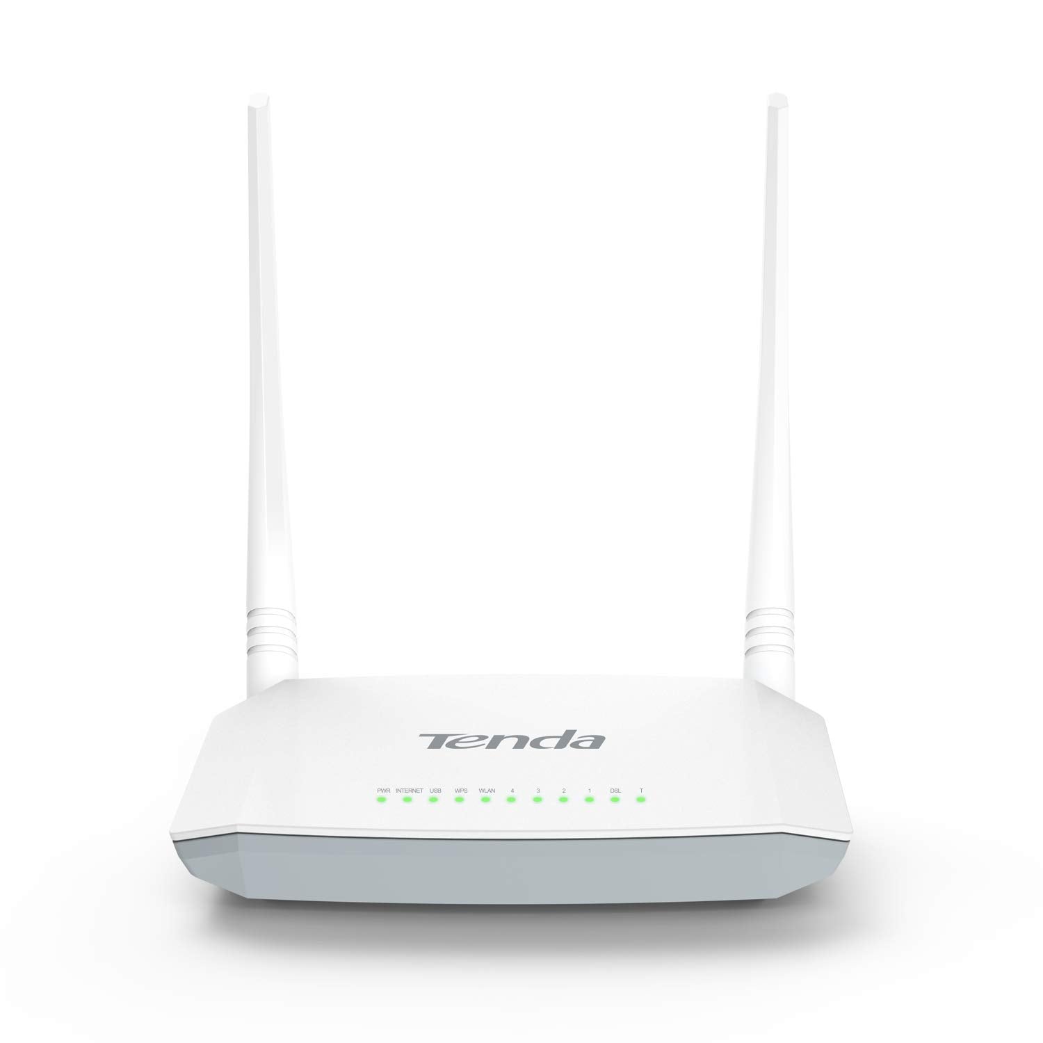 تيندا راوتر مودم D301 V4.0 ADSL2/2+، لاسلكي 300 ميجابت في الثانية، 4 منافذ ايثرنت سريعة، كيبل DSL/RJ45