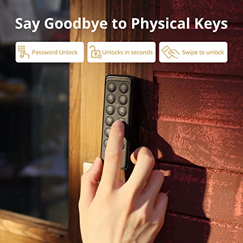 SwitchBot Smart Keypad for SwitchBot Lock, Keyless Home Entry, IP65 Waterproof, Supports Virtual Passwords for Home Security, 2 Years Battery Life