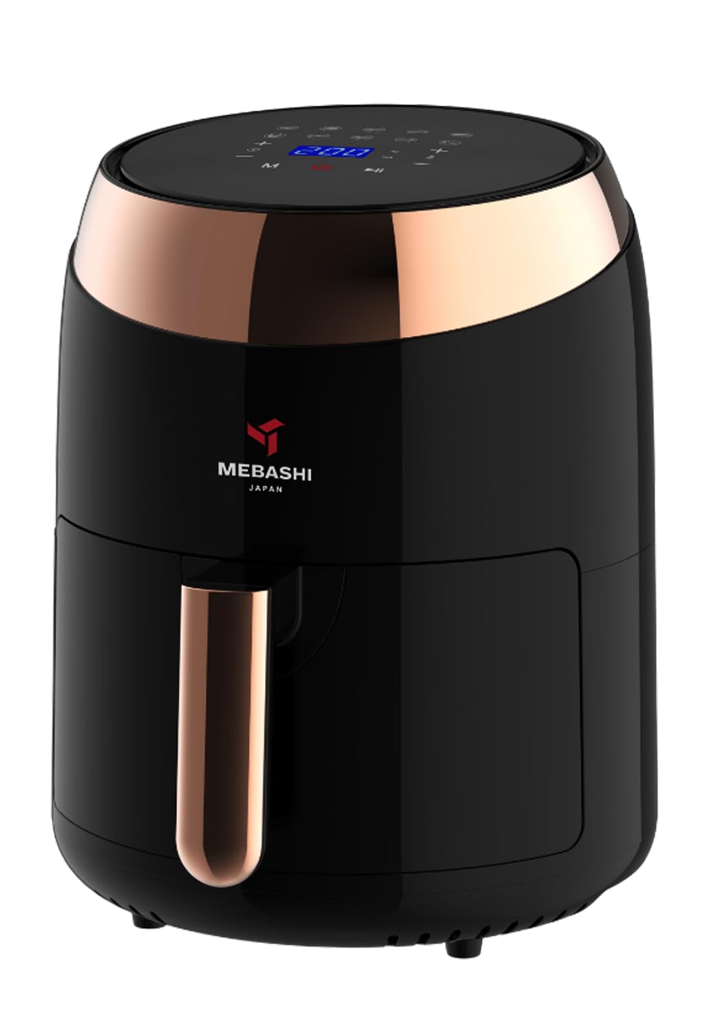 MEBASHI Air Fryer with Digital Touch Screen, 1400W 3.5L Capacity, Timer and Temprature Control, 10 Pre-Set Cooking Programs (ME-AF988) (Black)