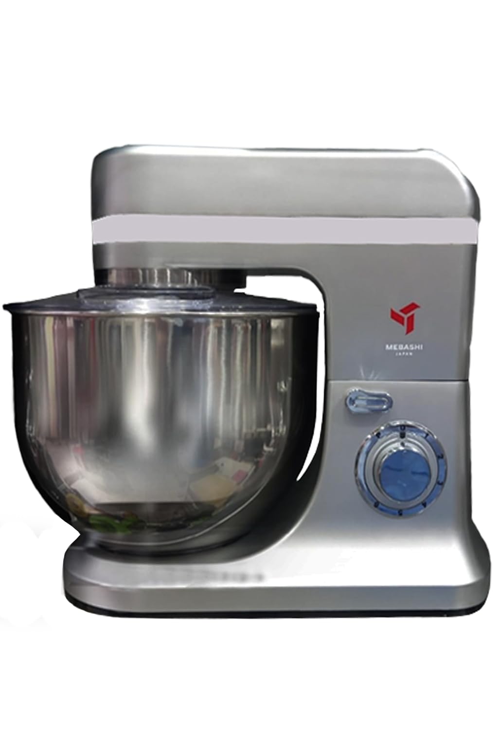 MEBASHI 12 Litre Stainless Steel Bowl Mixer, 6 Speed Control with Pulse, Accessories (ME-SBM1114) (Black)|1500W