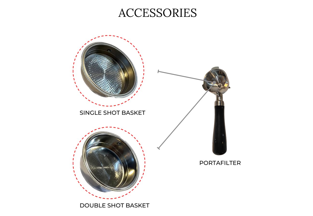 MEBASHI ME-ECM2033 Espresso Coffee Machine - 19 Bar Pressure, 1.8L Capacity, Stainless Steel with Touch Screen, PID Temperature System, and Steam Wand| 1350W