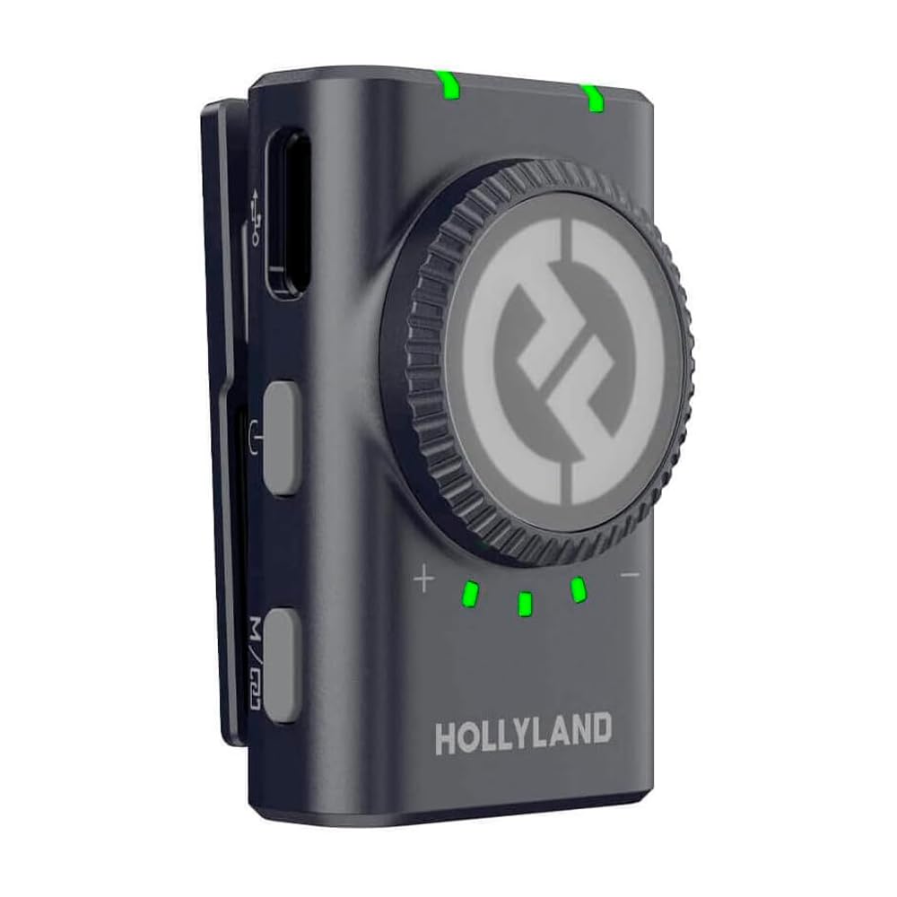 Hollyland Lark M2 Combo Wireless Lavalier Microphone, Lightning, iOS, Black