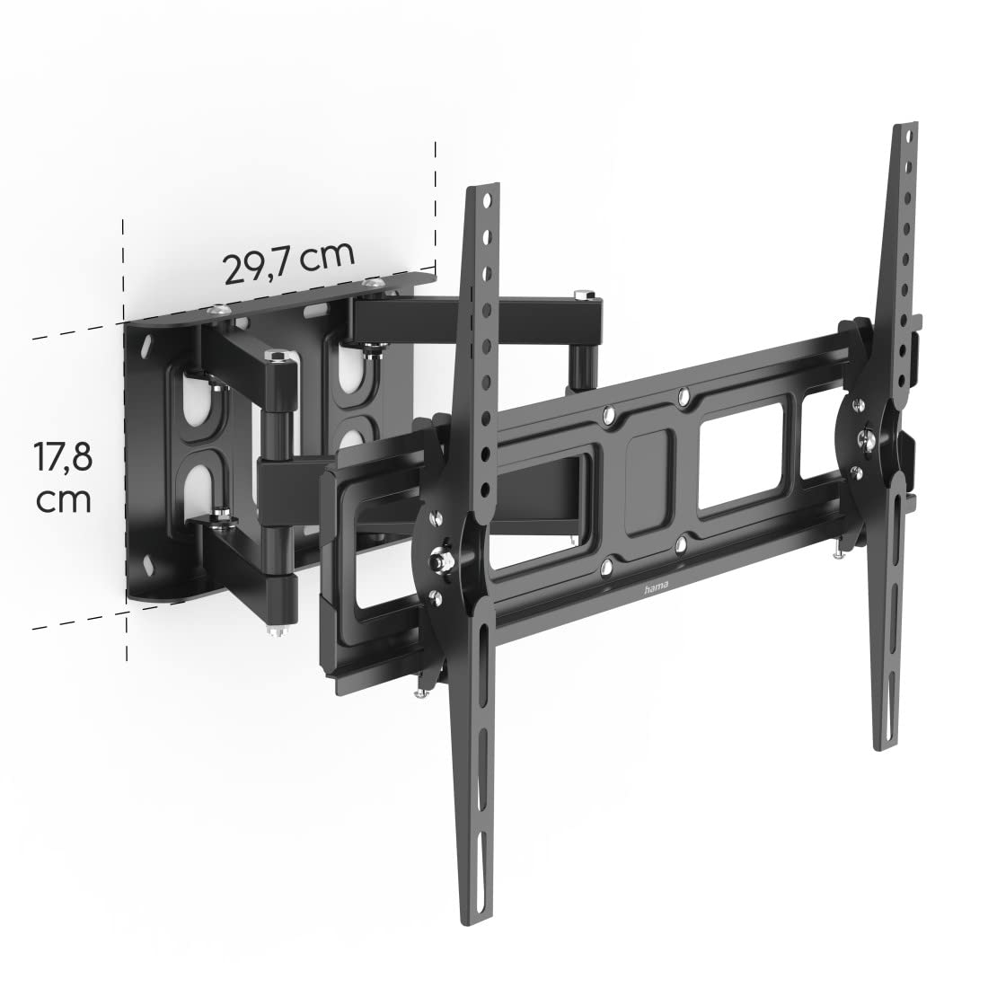 Hama 220831 FULLMOTION TV Wall Bracket, 600x400 32" to 84", Black