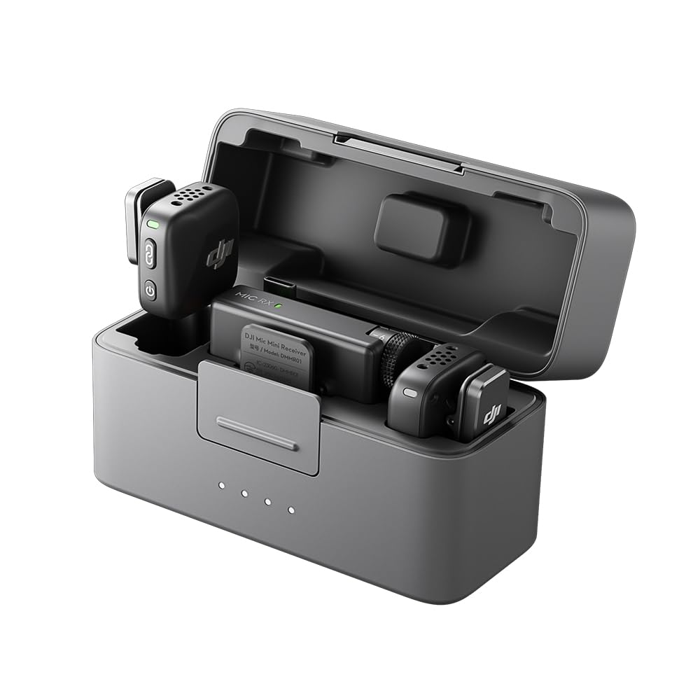 DJI Mic Mini Microphone (2 TX Microphone + 1 RX Receiver + 1 Charging Case) BR - DJI126