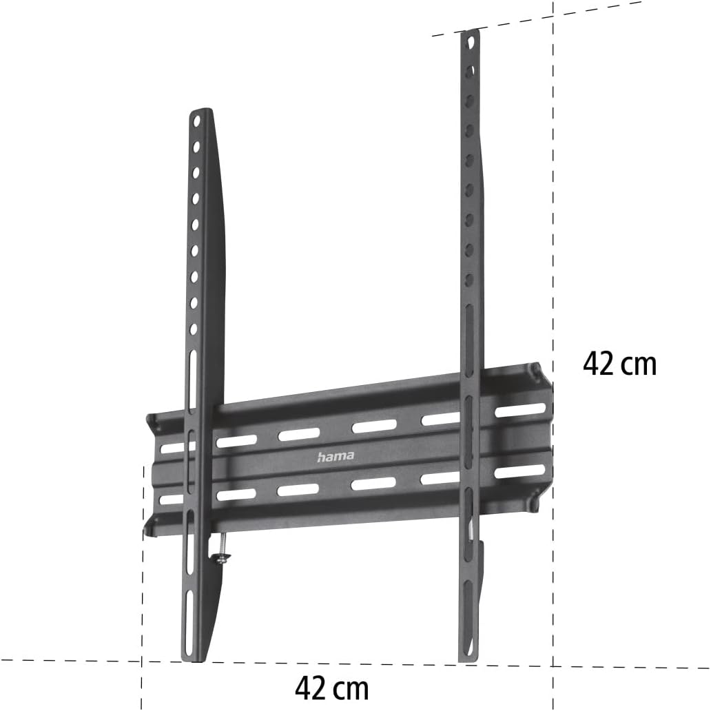 Hama TV Wall Mount Fix 118104, One Star, 400 x 400, 165 cm (65 Inch), Black - (Pack of 1)