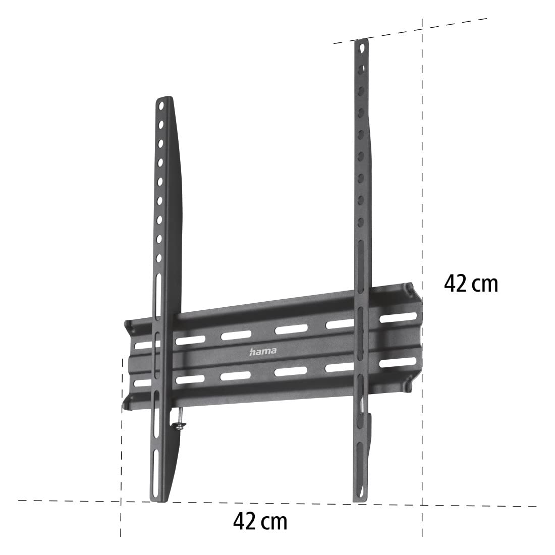 Hama TV Wall Mount Fix 118104, One Star, 400 x 400, 165 cm (65 Inch), Black - (Pack of 1)
