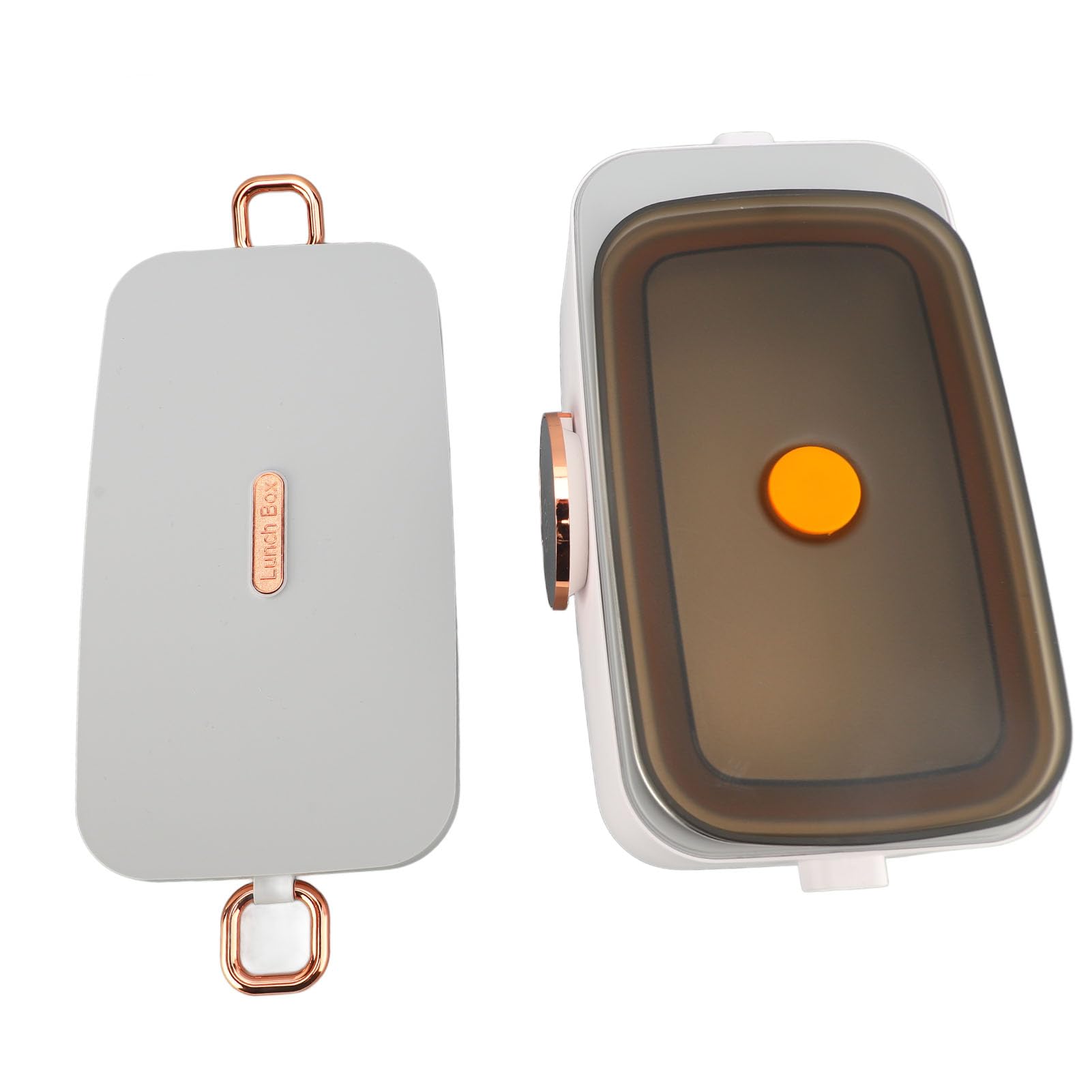 GLOGLOW Electric Lunch Box, 1L, USB Rechargeable, Heated Box, Wireless, Portable Food Warmer, Lunch Box with Stainless Steel Inner Shell for Home, Office, Travel, Outdoor