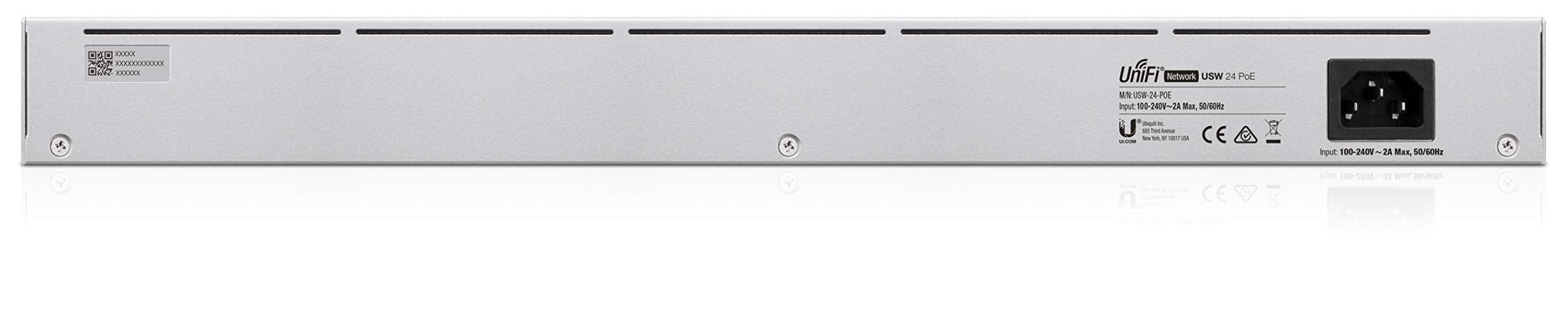 Ubiquiti Networks UniFi USW24POE 24Port PoE Managed L2L3 Gigabit Ethernet (10/100/1000) Power over Ethernet (PoE) 1U Silver