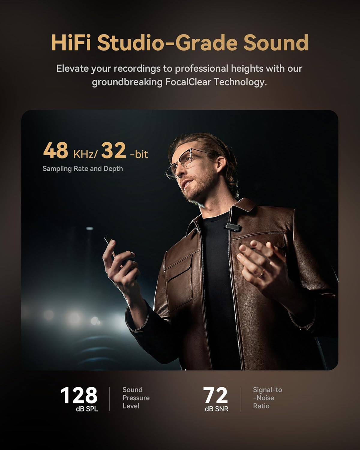 Hollyland LARK MAX 2 Combo, Wireless Lavalier Microphone, AI Noise Cancelling, 32-bit Full-Chain Audio, 1115ft.(340m) Range, Microphone for iPhone, Android, Camera, (2TX + 2RX + Charging Case)