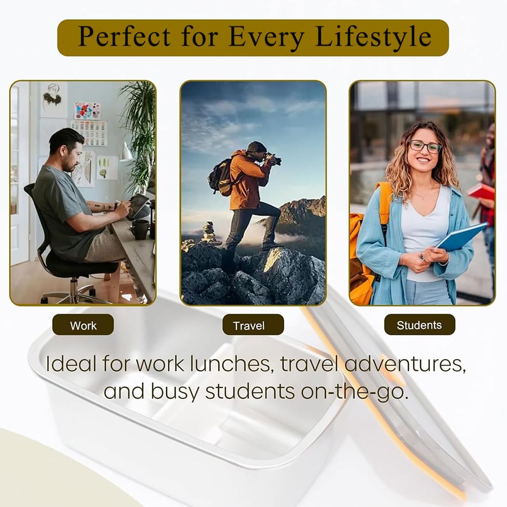 TsoLay Electric Lunch Box, Portable Food Heaters Lunch Warmer, 1L Capacity USB Rechargeable Portable Food Warmer Lunch Heater with Removable Stainless Steel Container, for Office Travel Car