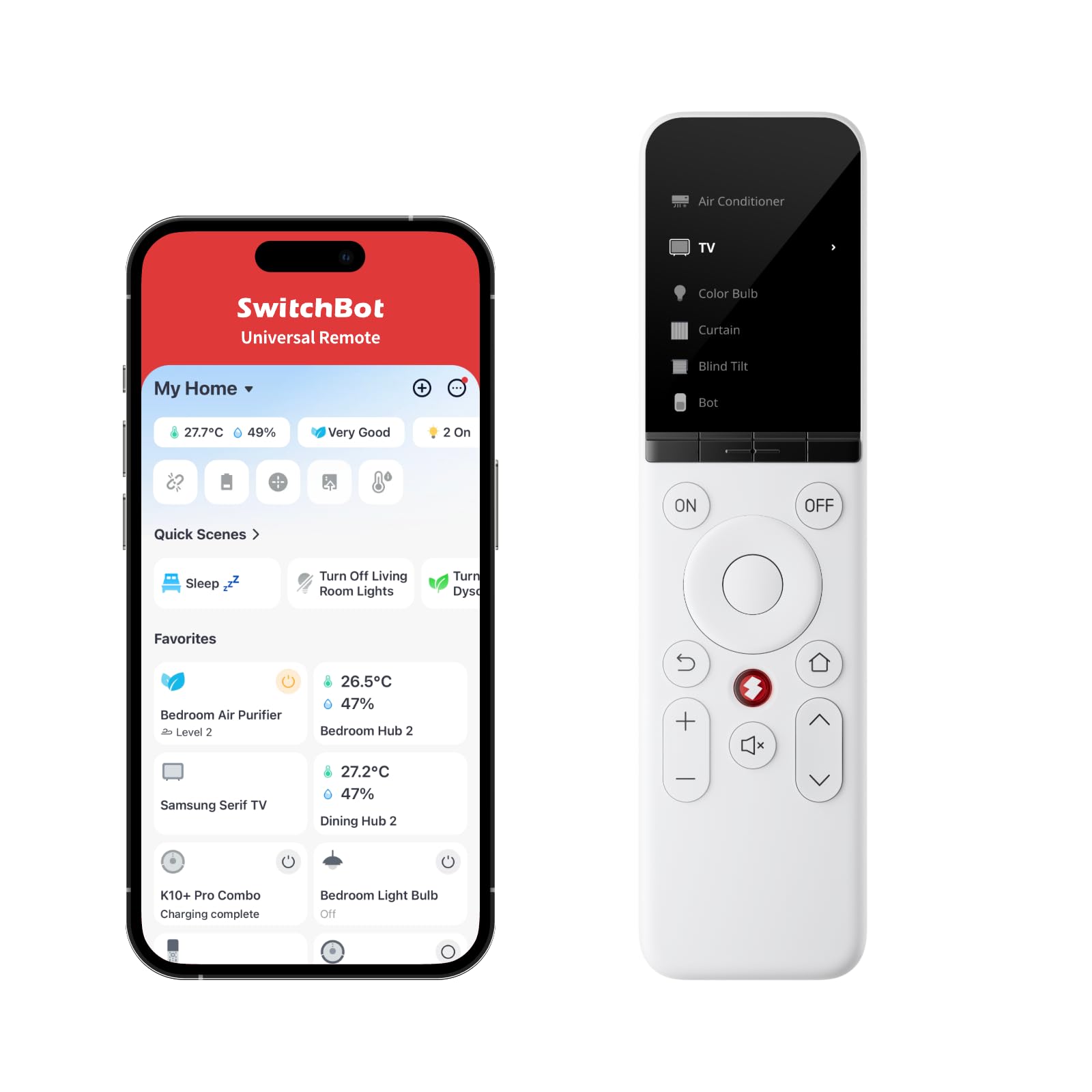 SwitchBot Hub Mini Smart Remote Control, Universal IR Remote Hub for Smart Home, IR Remote for TV and Air Conditioner, Connect SwitchBot Devices to WiFi, Works with Alexa, Google Home, Siri, IFTTT