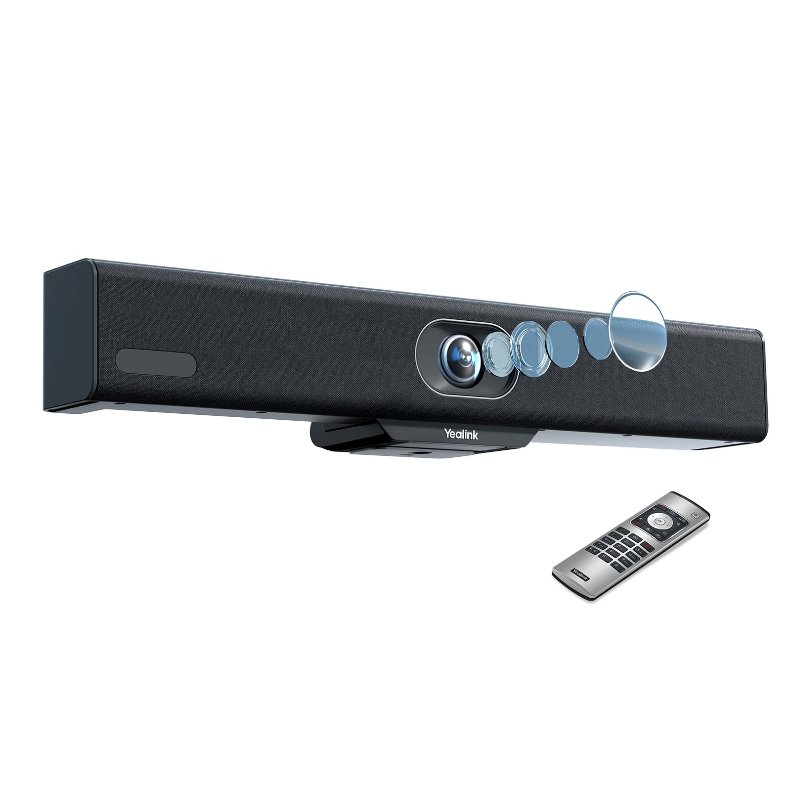 Yealink MeetingBar A10 Video Conference Room System 4K 120° Wide Angle Camera AI Auto Framing Conference Webcam with 8 Mics Arrays Speaker Tracking Noise Cancellation Teams Zoom Certified