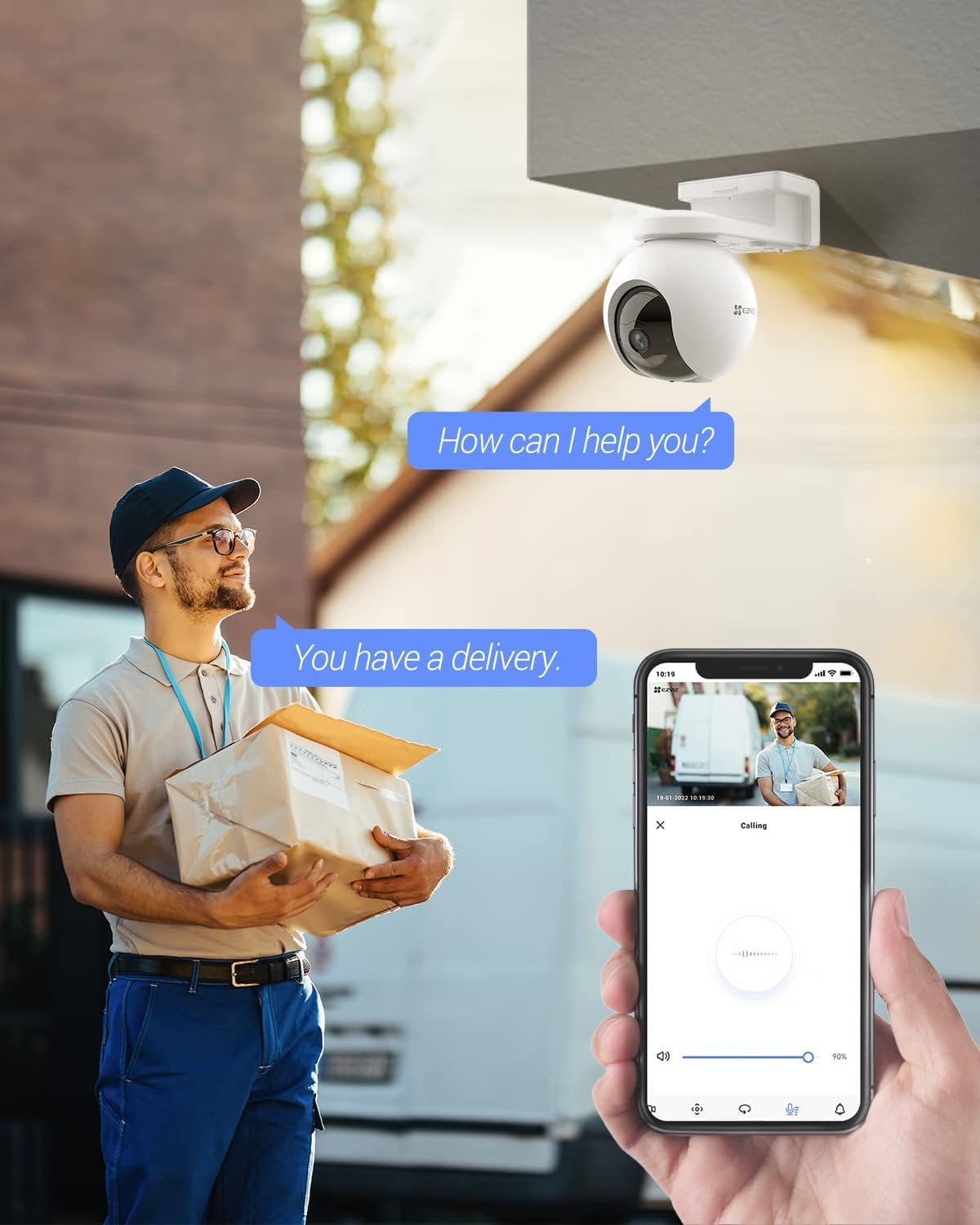EZVIZ مجموعة كاميرا مراقبة سي بي 8، كاميرا واي فاي 2K/3MP، بطارية 360 درجة خارجية سي سي تي في مع تحدث ثنائي الاتجاه، رؤية ليلية ملونة، مقاومة للماء، تتبع تلقائي، تقنية كشف الحركة البشرية الذكية (مع