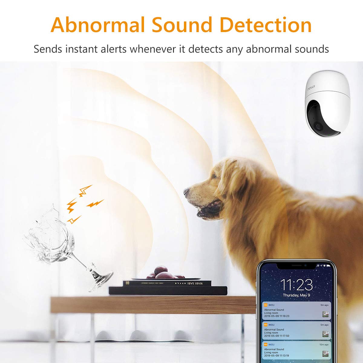 Imou 5MP Camera for Home, 360° Security Camera, WIFI Camera Indoor, Baby Monitor, CCTV Camera for Home Wireless, Surveillance Camera with Human Detection, Smart Motion Tracking, Two-Way Talk, Alexa