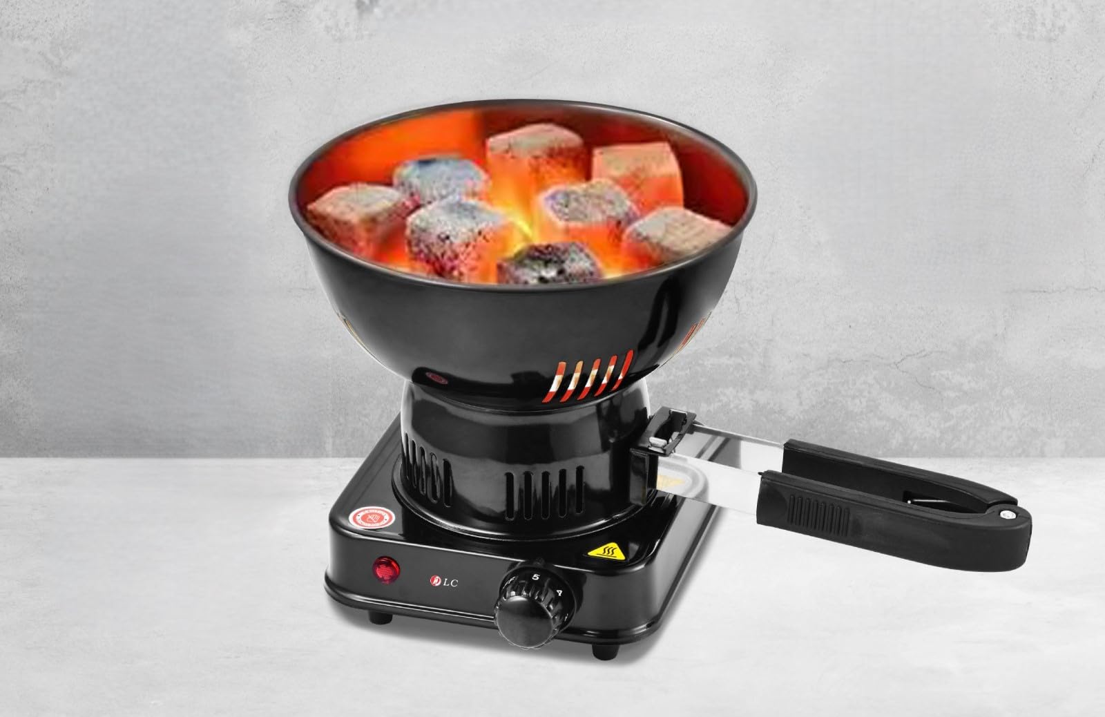 Electric Charcoal Burner - 1200 Watt Quick Ignition with Temperature Controller DLC-5551