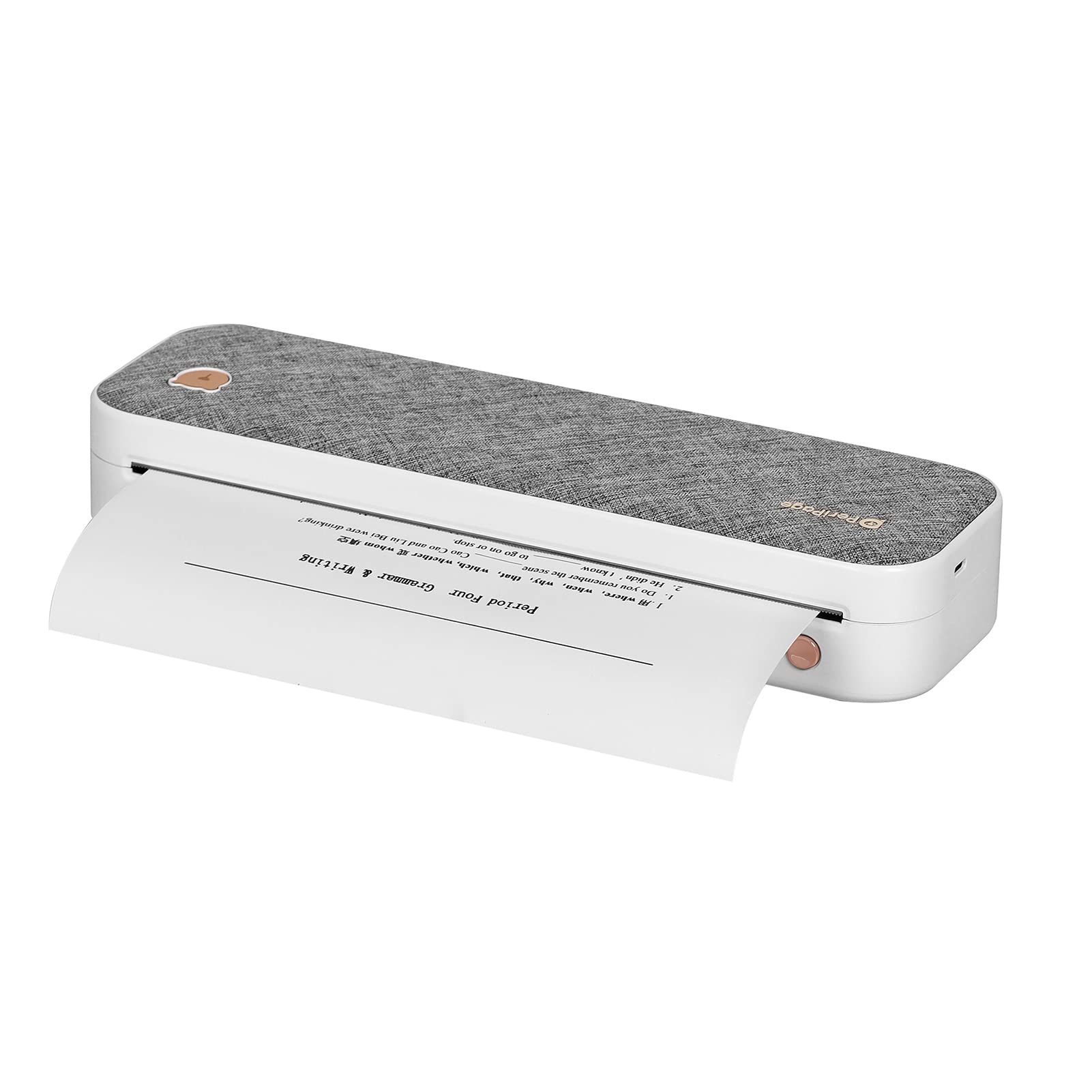 Matipop PeriPage Portable Printer, A4 Wireless Travel Printer, Portable Thermal Printer Compatible with Android iOS, Supports 2 inch/3/4 inch Paper Width