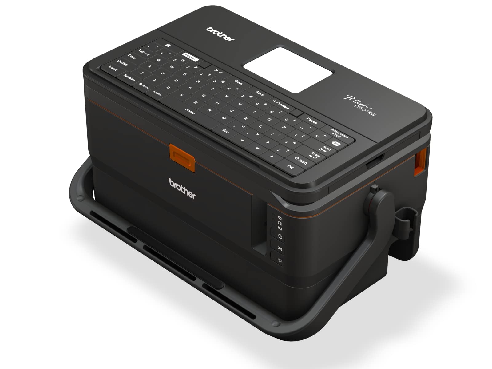 Brother PT-E850TKWLi Label Printer, Professional Label and Tube Printer for Electricians and Network Installations, Black, Large