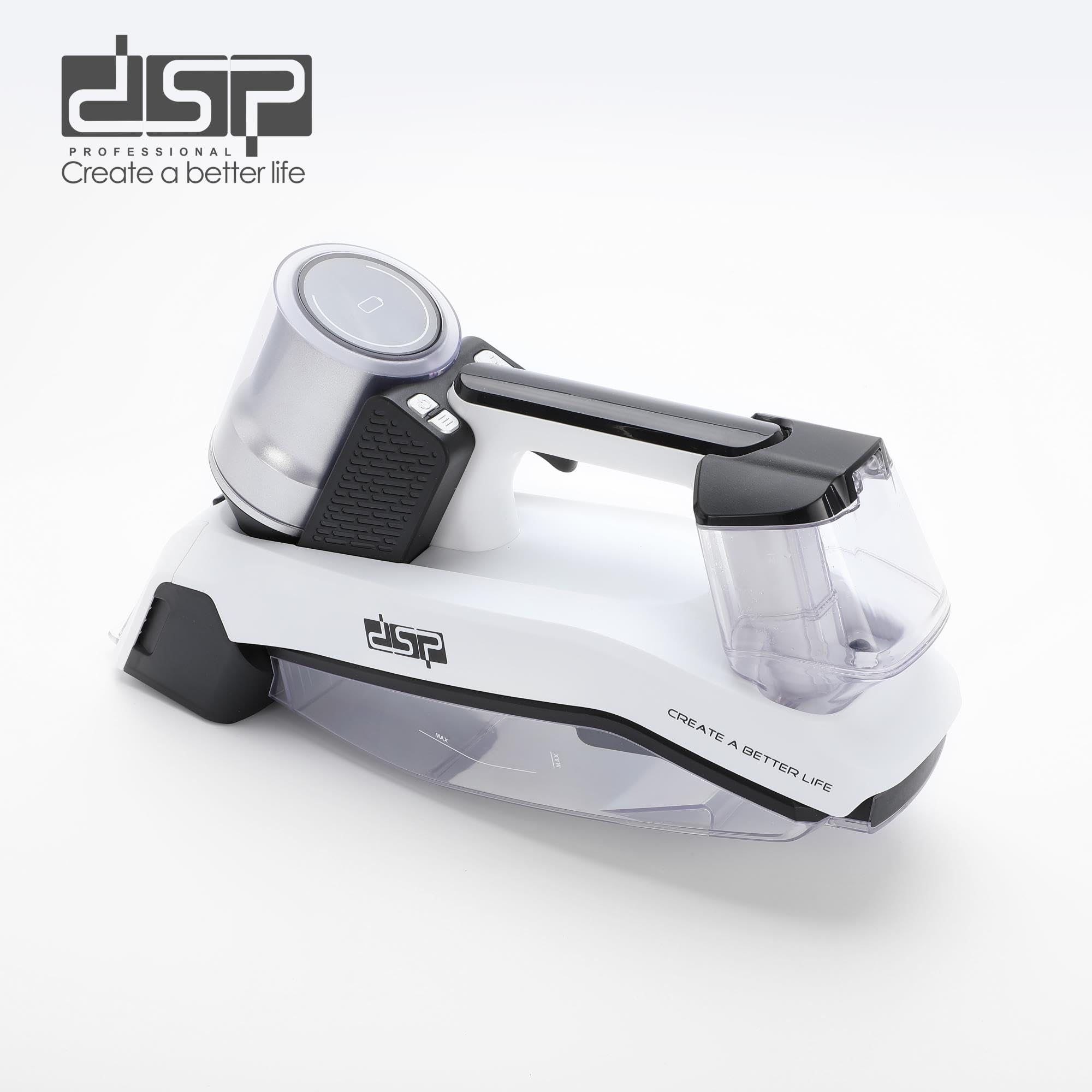 DSP Portable Spot Cleaner from Fipka with 2 Adjustable Speeds, IPX4 Water and Dust Resistance Rating, 500ml Wastewater Tank KD2049