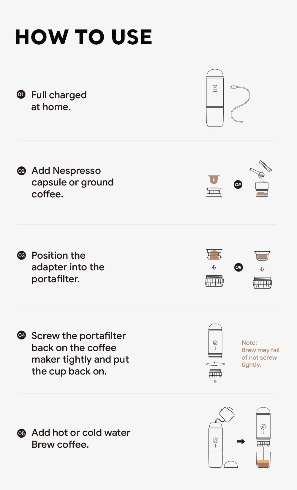 i Cafilas Portable Coffee Maker Travel Espresso Machine 120W, 19 Bar Pressure 7500mAh Rechargeable Battery Version Portable On the Go for Camping, Driving, Home and Office Travelling