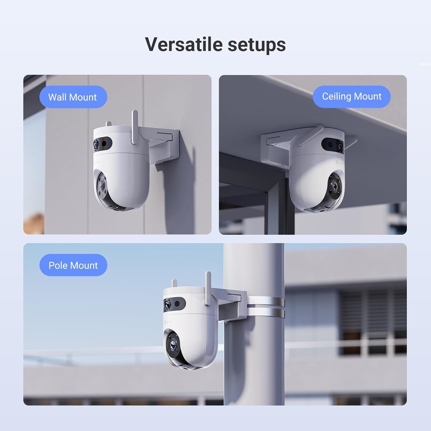 EZVIZ by Hikvision | 3K H9C Dual-Lens Camera 4K (5MP+5MP) Pan & Tilt WiFi | Two-Way Talk | AI Human/Vehicle Detection | Active Defense with Siren and Strobe Light