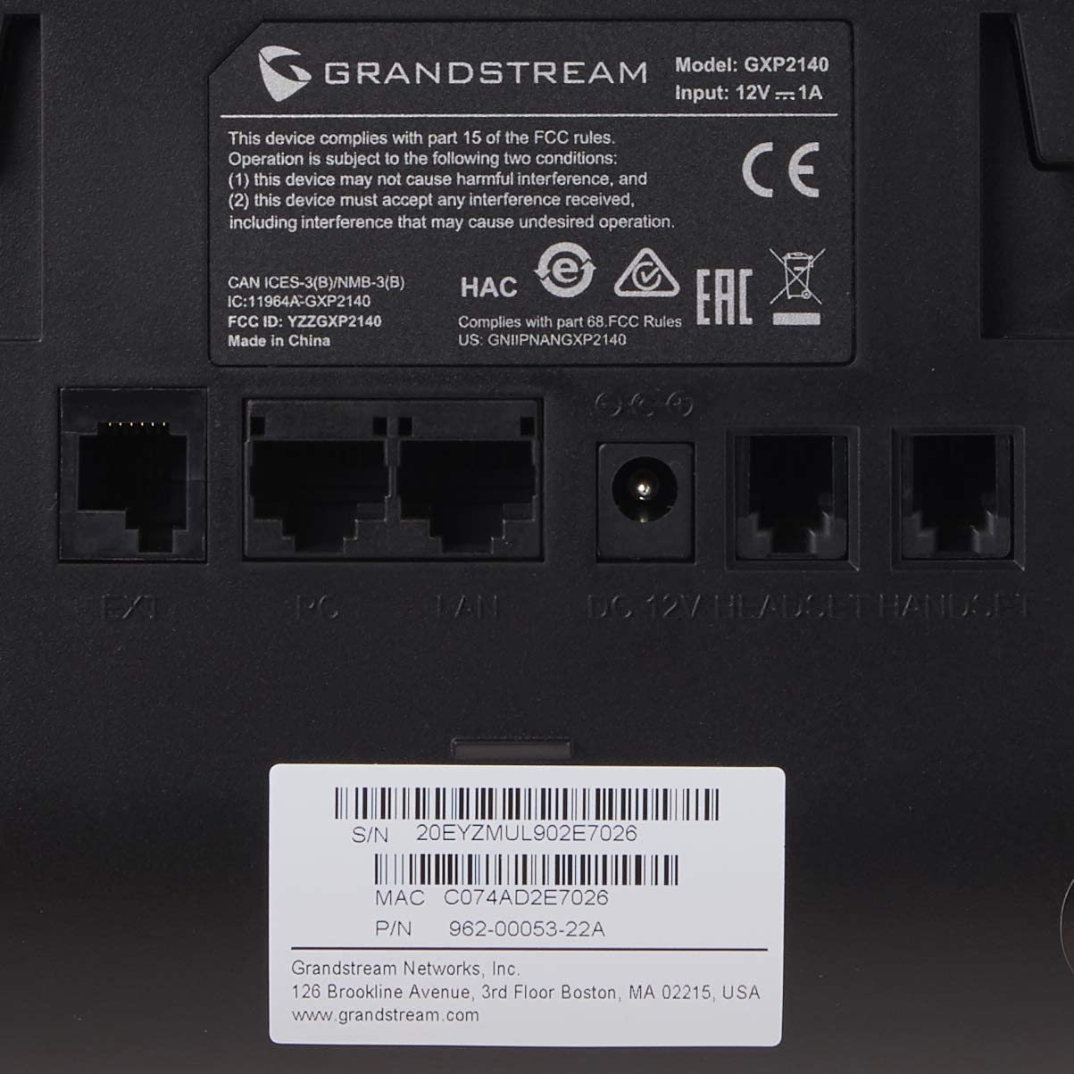 Grandstream Customizable IP Phone GXP2140 with Bluetooth Headset 4.3 Inch LCD