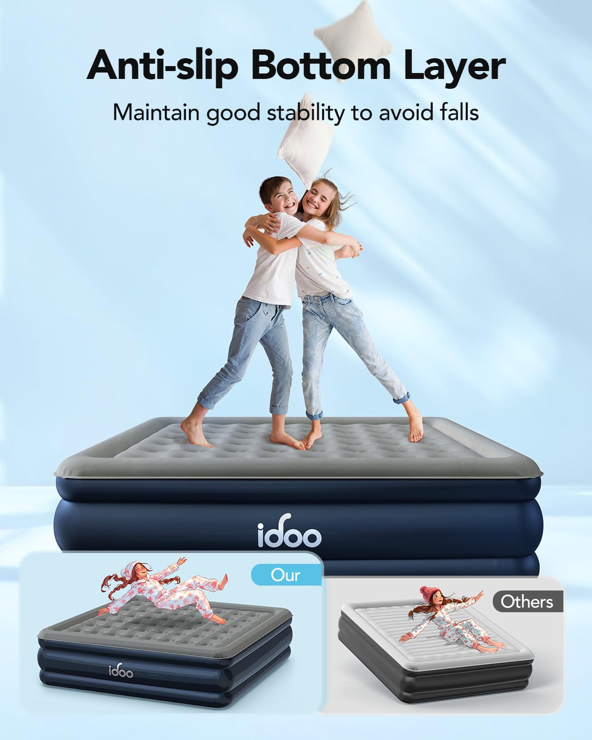 iDOO Inflatable Mattress with Built in Pump