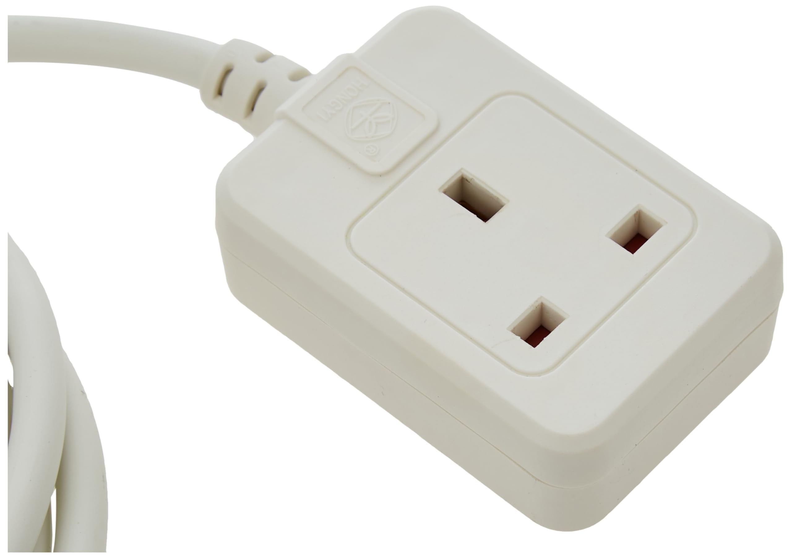 Brennenstuhl 13 Amp Extension Cable with BS Socket, 2 Meter, White, 1166553015