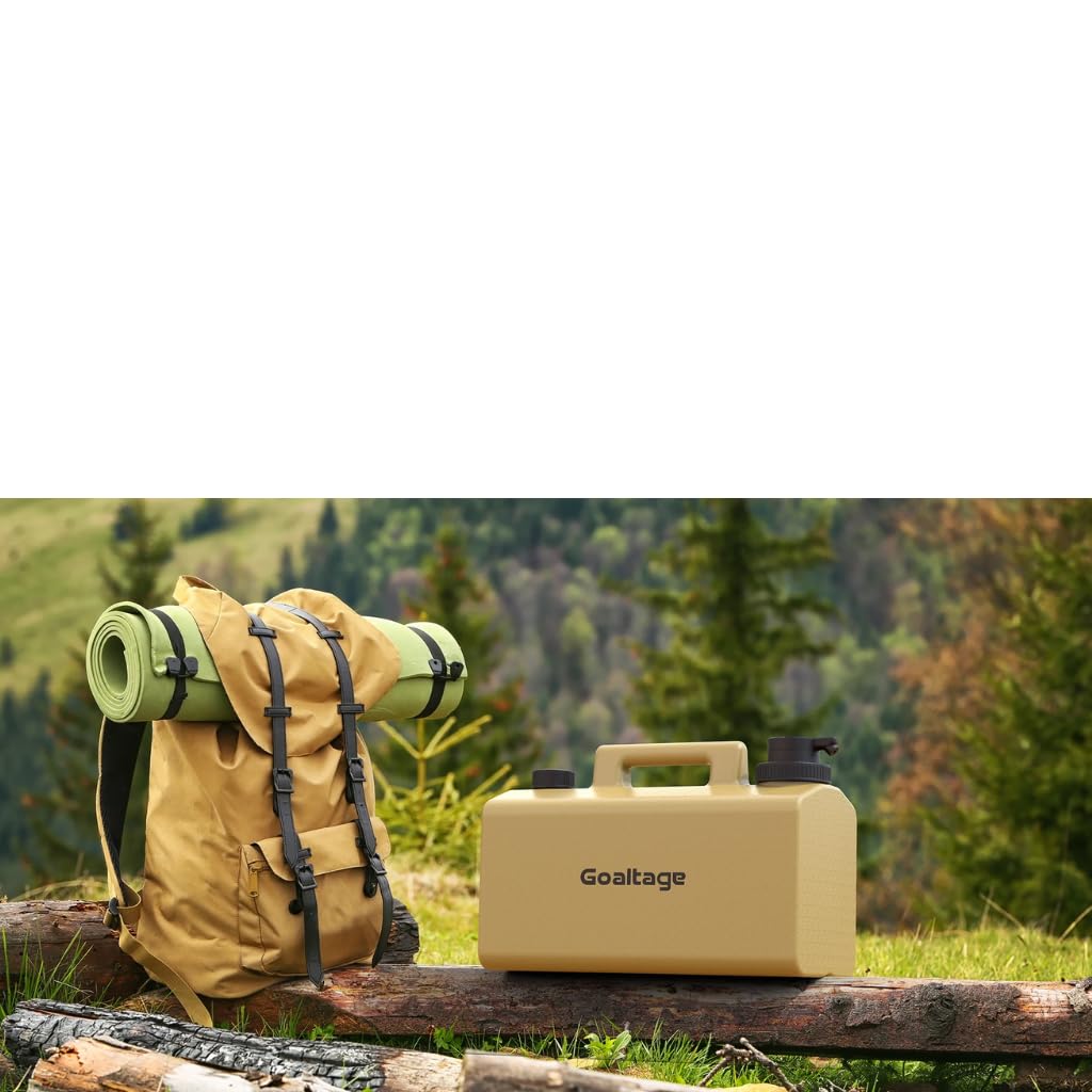 Goaltage AquaPro Water Storage With 20L Capacity, Rechargeable Water Pump, Touch Control Panel, Camping Essentials And Spigot Portable Design - Yellow