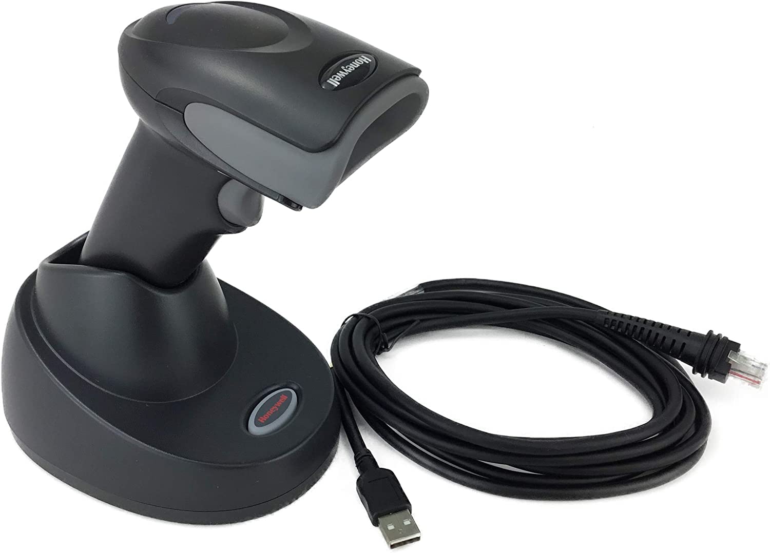 Honeywell Voyager 1472G Wireless Handheld Bluetooth Barcode Scanner Kit (2D, 1D, PDF, Postal), Including Charging and Communication Cradle Base and USB Cable, Black - YKGAV