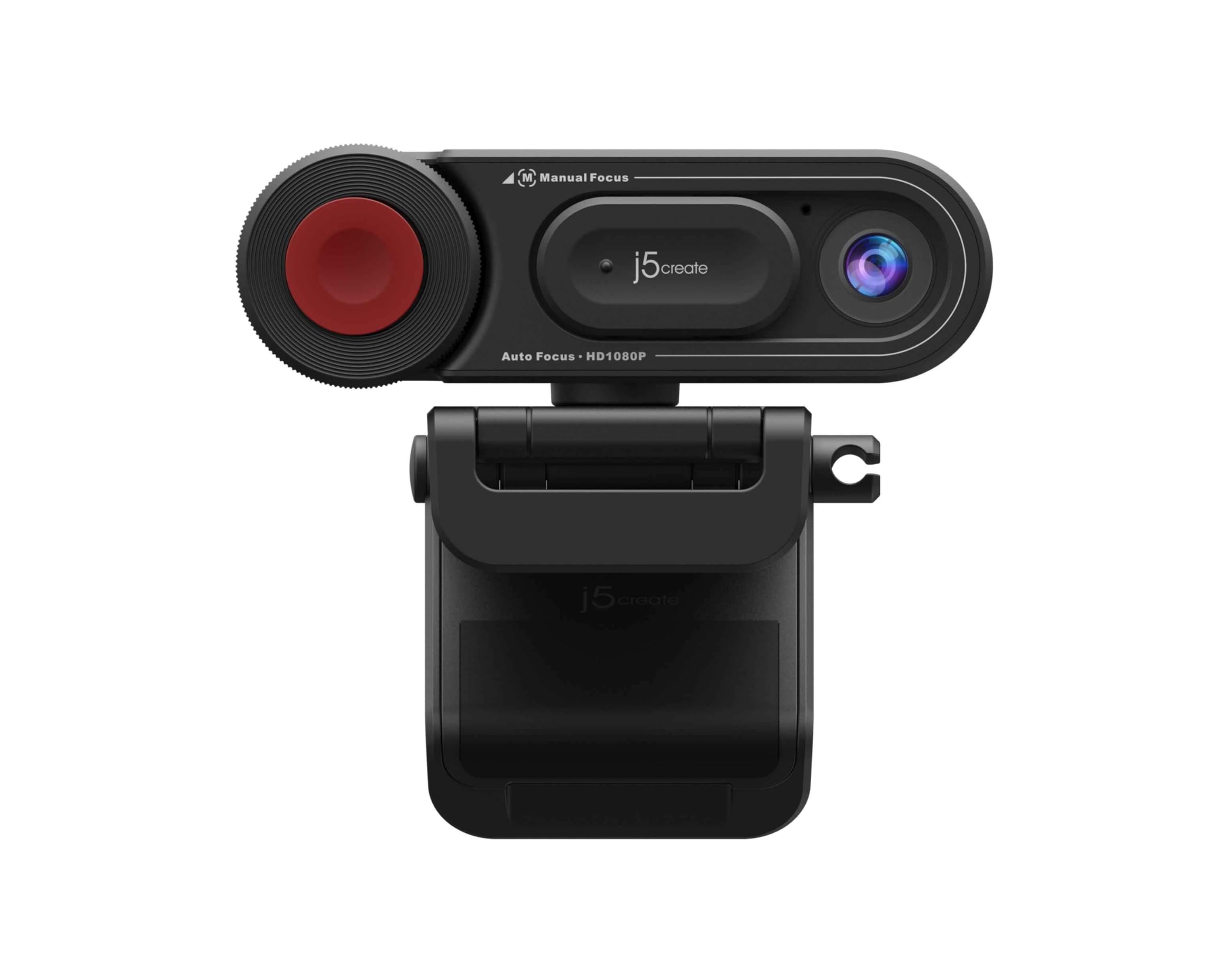 j5create JVU250 HD Webcam with Auto & Manual Focus Switch, Black