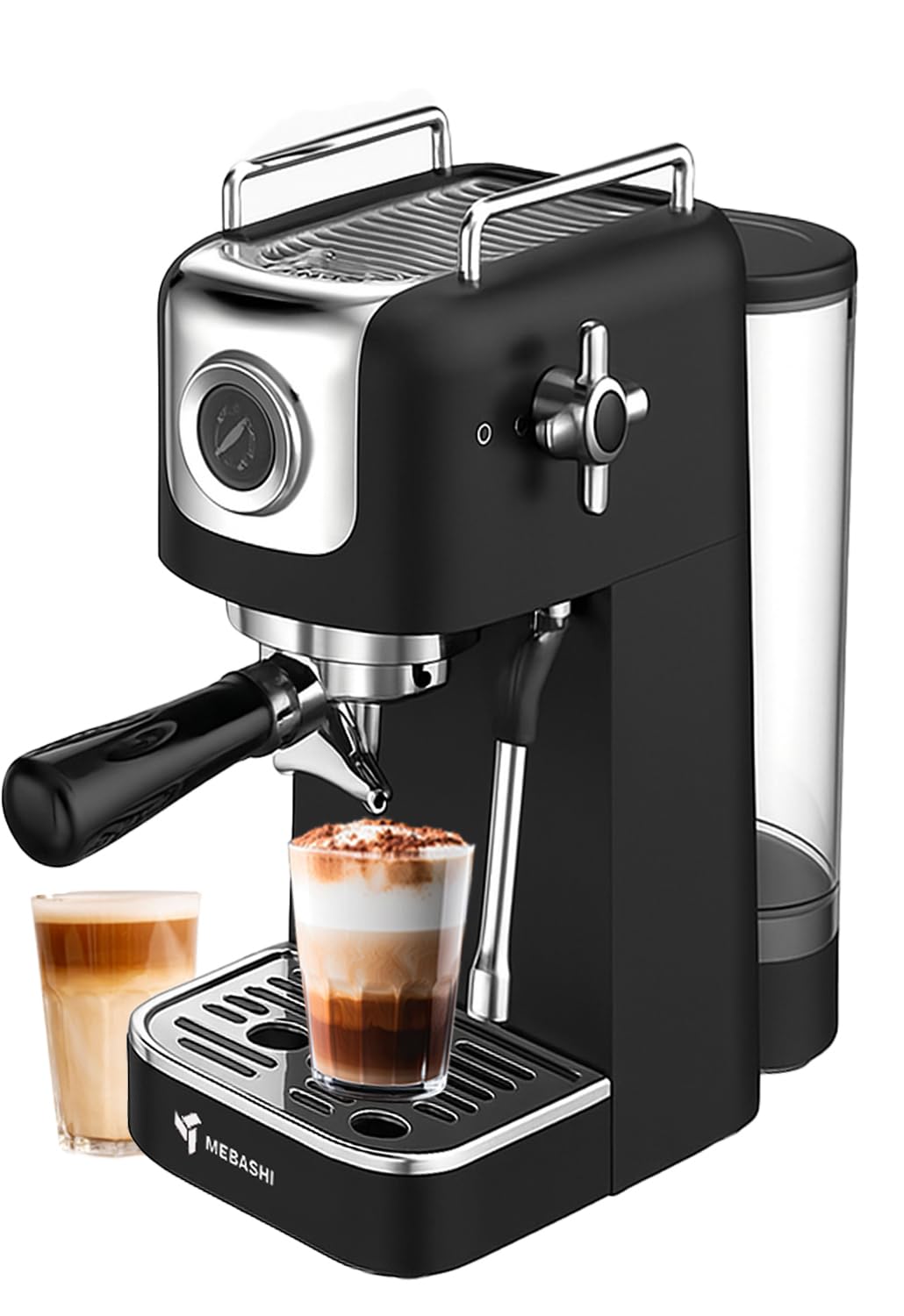 مايباشي ماكينة تحضير قهوة اسبريسو - 1.4 لتر، مضخة اولكا 19 بار، تحكم في درجة الحرارة، (ME-ECM2109) (اسود) | 1350 واط