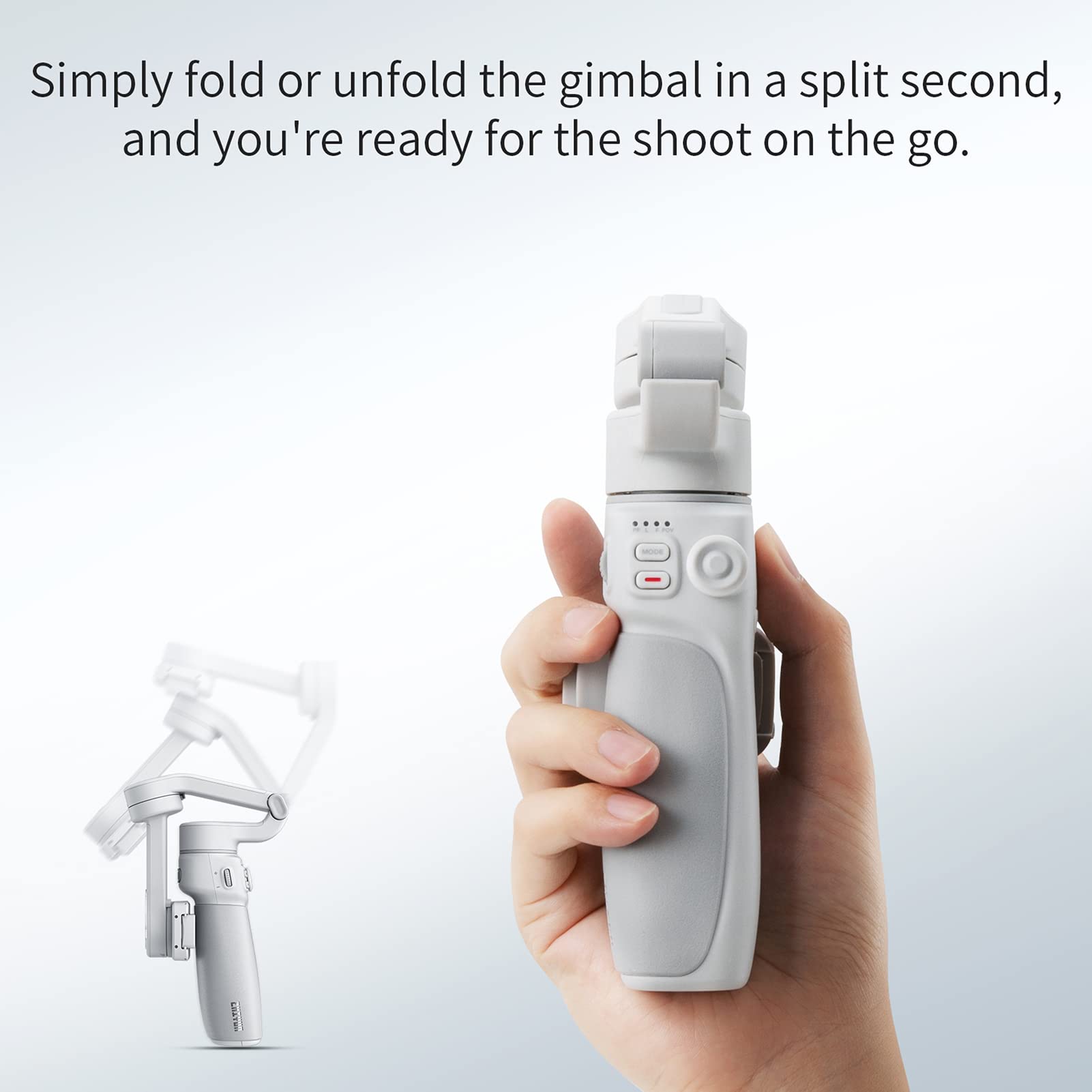 chelse Smooth-Q4 Combo Handheld 3-Axis Gimbal Stabilizer For Smartphone Portable Phone Vlog Gimbal Built-In 215Mm Extendable Rod Max. 280G Payload Supports Gesture Control Various Modes With Mini