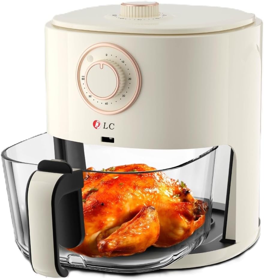 DLC Visible Glass Air Fryer, 4.2 Liter Capacity, 1200 Watt, DLC-2142 - Color May Vary