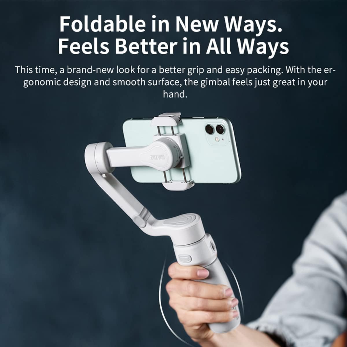 Zhiyun Smooth Q4 Combo Gimbal Stabilizer for Smartphones, Built-in 215mm Extension Rod, 5500K Magnetic Fill Light, Compatible with Android and iPhone for Video Blogging, TikTok, and YouTube