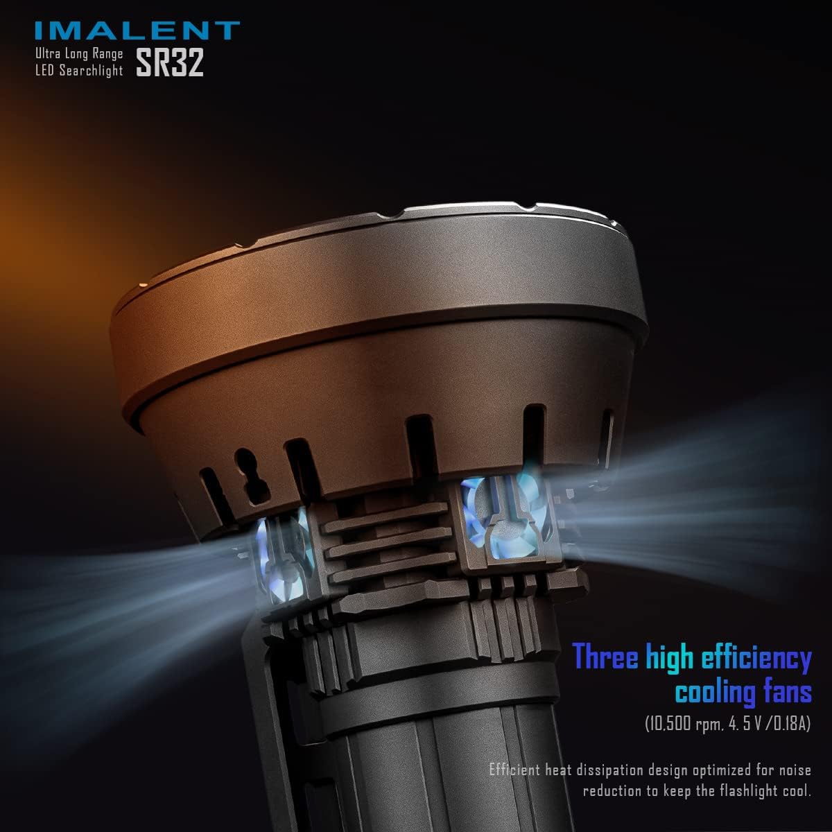 Imalent SR32 Flashlight with 2080m Long Beam, 120000 Lumens, Ultra Bright LED Flashlight with OLED Display, Type-C Fast Charging, High Lumens Ideal for Outdoor Use, Hunting and Emergencies