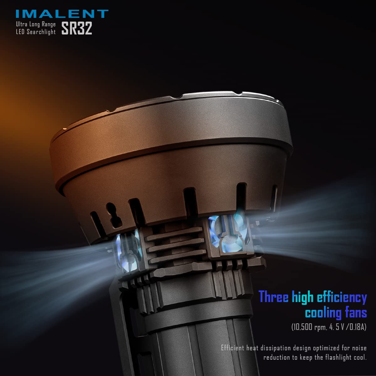 Imalent SR32 Flashlight with 2080m Long Beam, 120000 Lumens, Ultra Bright LED Flashlight with OLED Display, Type-C Fast Charging, High Lumens Ideal for Outdoor Use, Hunting and Emergencies