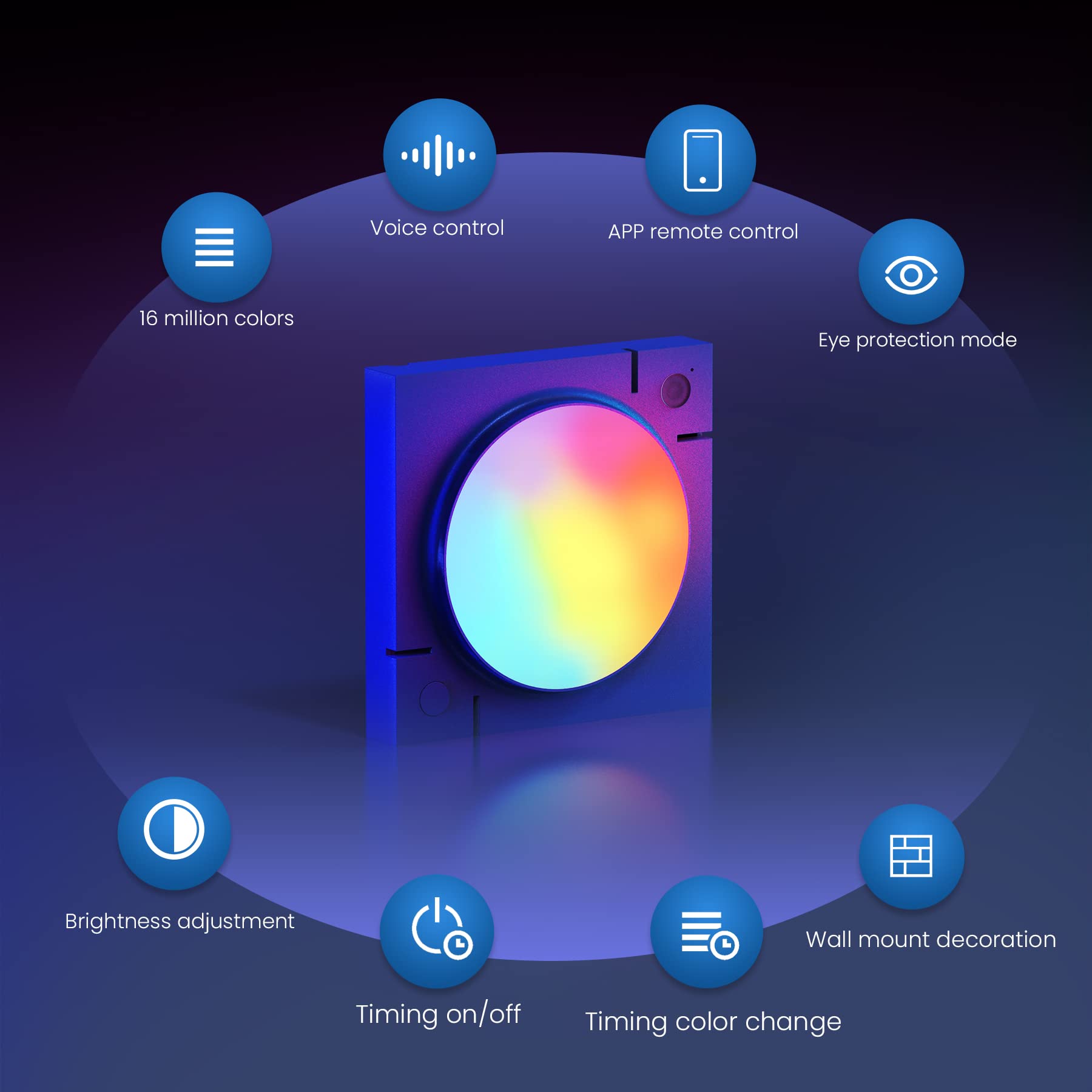 Cololight LED Lights - Wall and Night Lights, Music Sync Multi-Color, Compatible with Alexa and Google (Mix of 3 Pieces)
