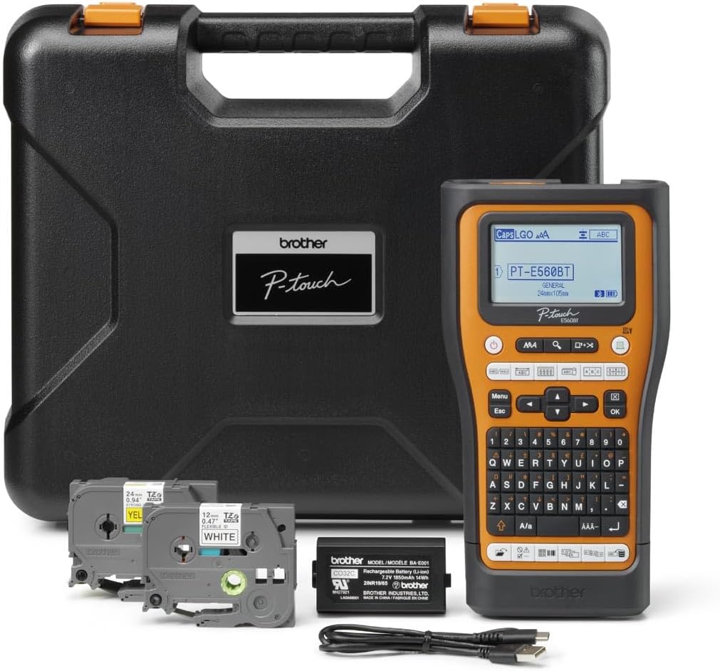 BROTHER PT-E560BTVP Professional Labeler with Built-in Bluetooth, USB and Smartphone App