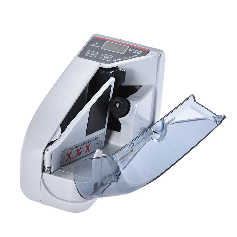 Domary Mini Handy Bill Cash Banknote Counter Money Currency Counting Machine AC or Battery Powered