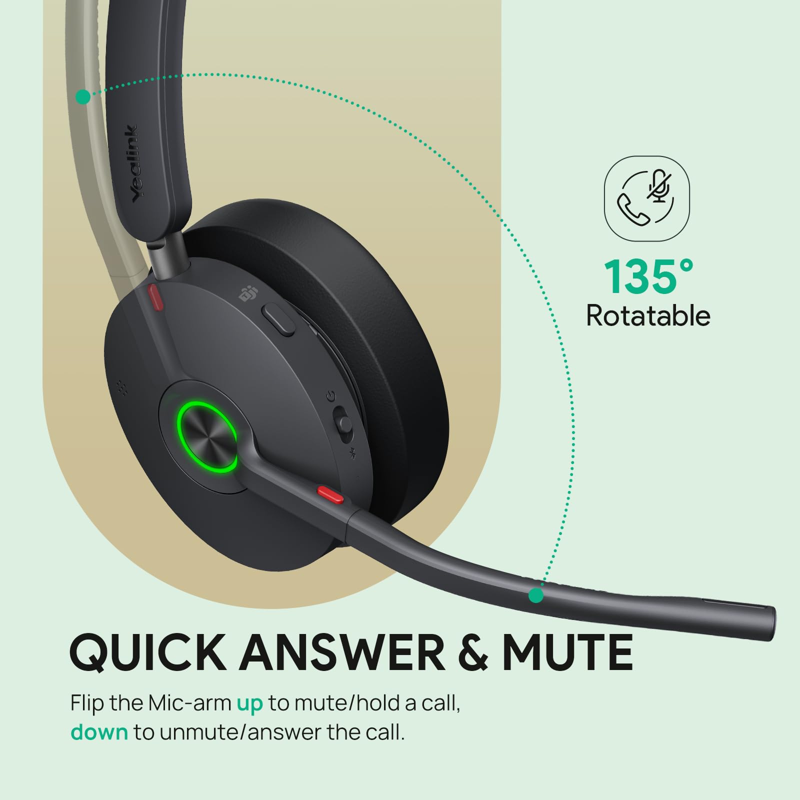 Yealink BH74 with Stand Teams USB-C/A