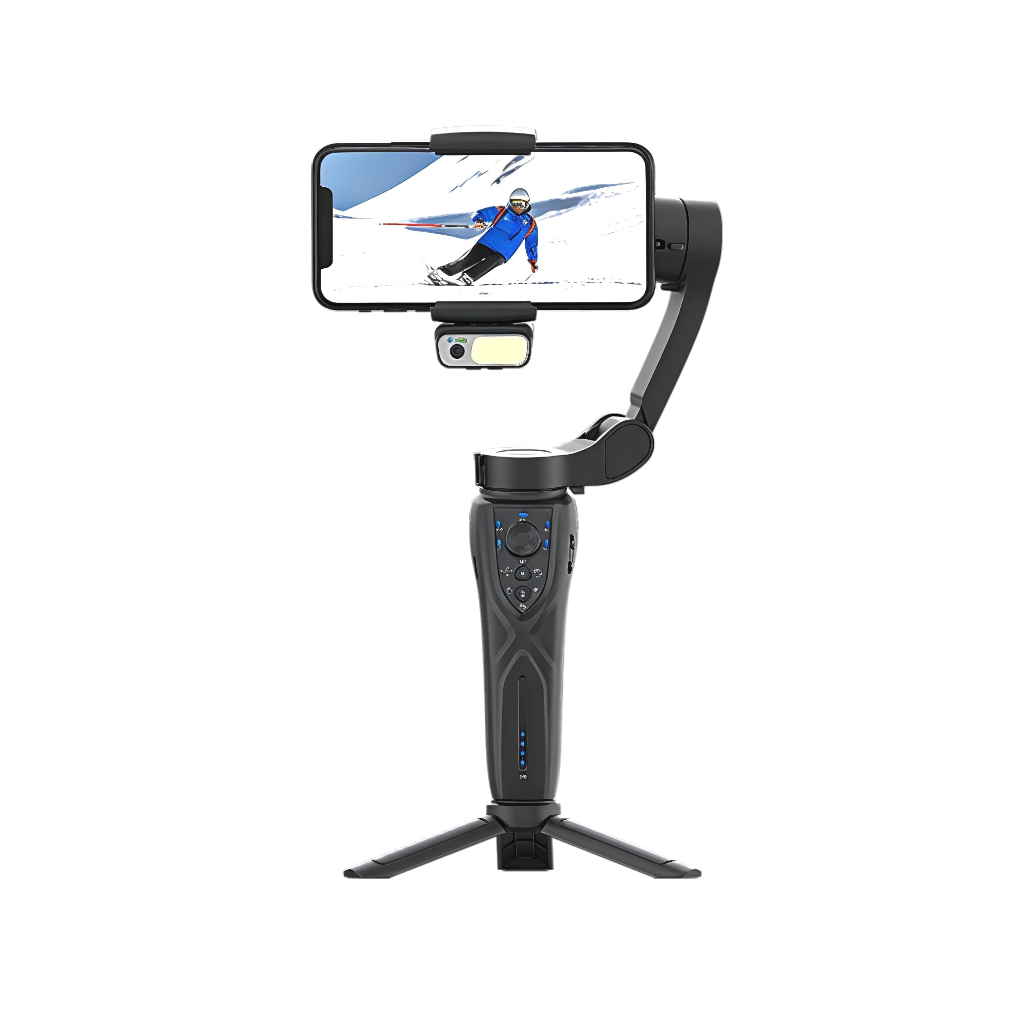Goaltage GMB01 ProMotion Gimbal Stabilizer with Gesture Control, 3-Axis Stabilization, AI Face Detection, Foldable Design apture Smooth, Professional Footage, Precision & Ease,5H