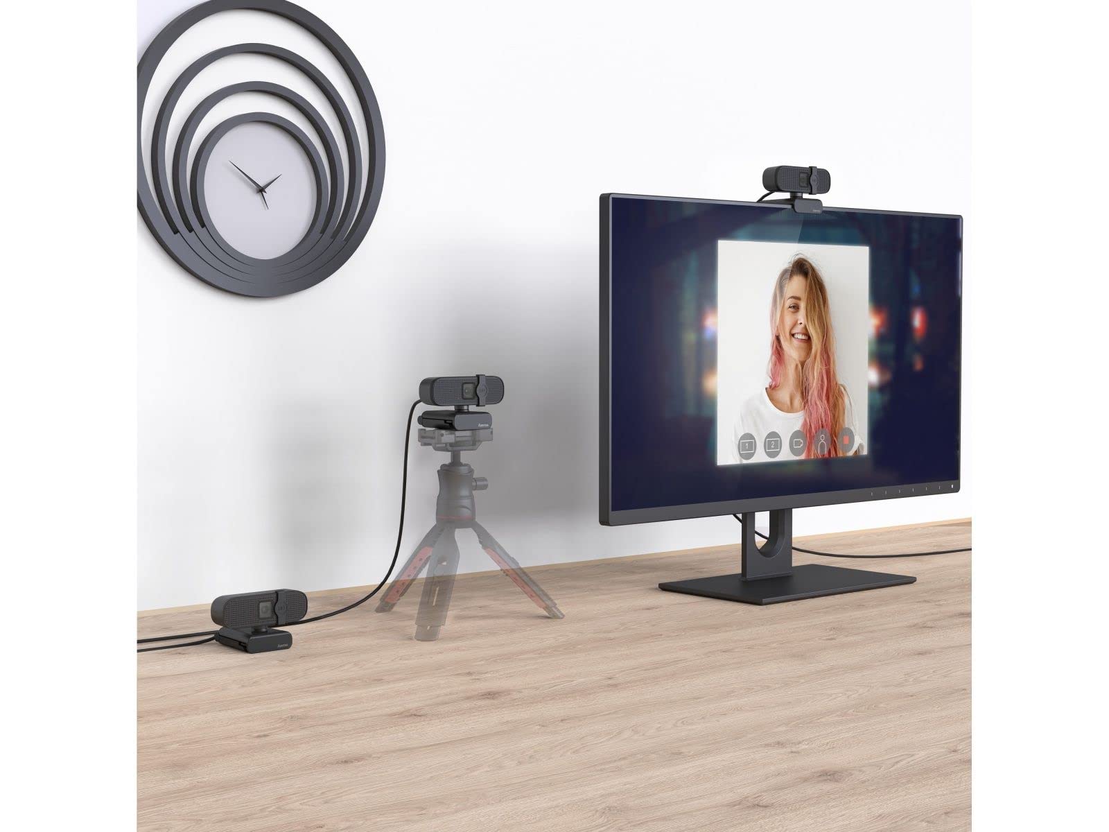 Hama Webcam for Computer 139991 1080P C-400, Black, HDMI
