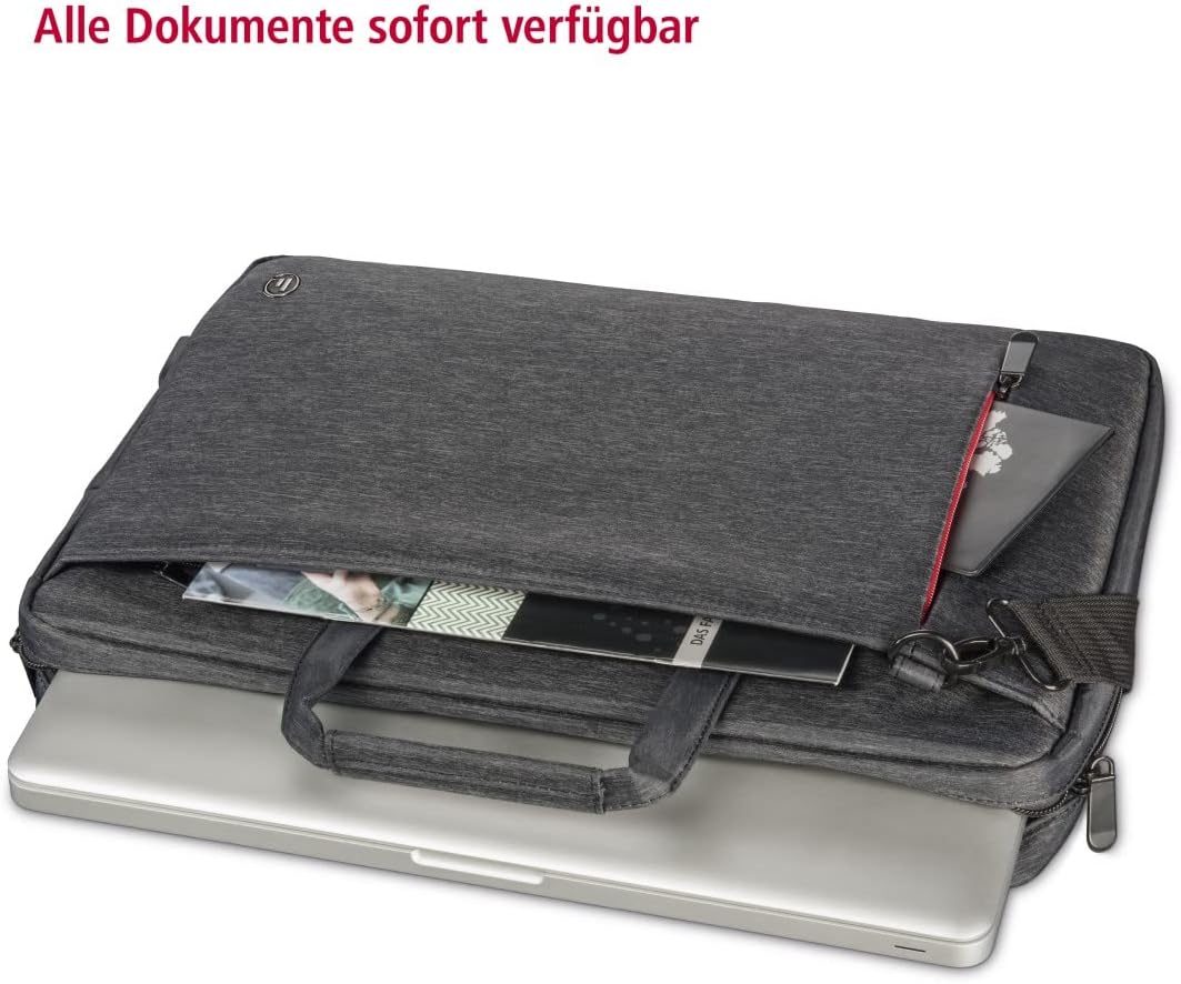 Hama 216576 Manchester Laptop Bag, 14.1-Inch Size, Black