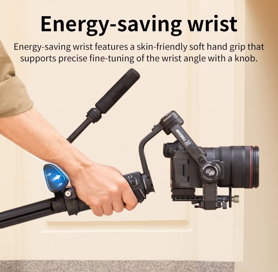 Zhiyun Weebill 3S Combo Set, Professional Video Stabilizer, 3-Axis Gimbal with Storage Bag, Wrist Rest, Extendable Sling Grip for DSLR and Mirrorless Cameras for Canon/Sony/Panasonic/Nikon/Fuji