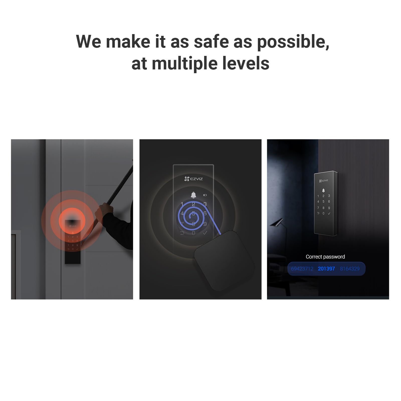 EZVIZ قفل حافة ذكي DL03 - يدعم البلوتوث والواي فاي، مدخل بدون مفتاح متعدد الطرق، جهاز تحكم عن بعد، تنبيهات مضادة للعبث، سهل التركيب (DL03)