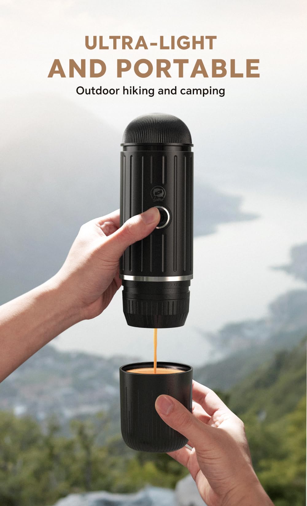 i Cafilas Portable Coffee Maker Travel Espresso Machine 120W, 19 Bar Pressure 7500mAh Rechargeable Battery Version Portable On the Go for Camping, Driving, Home and Office Travelling