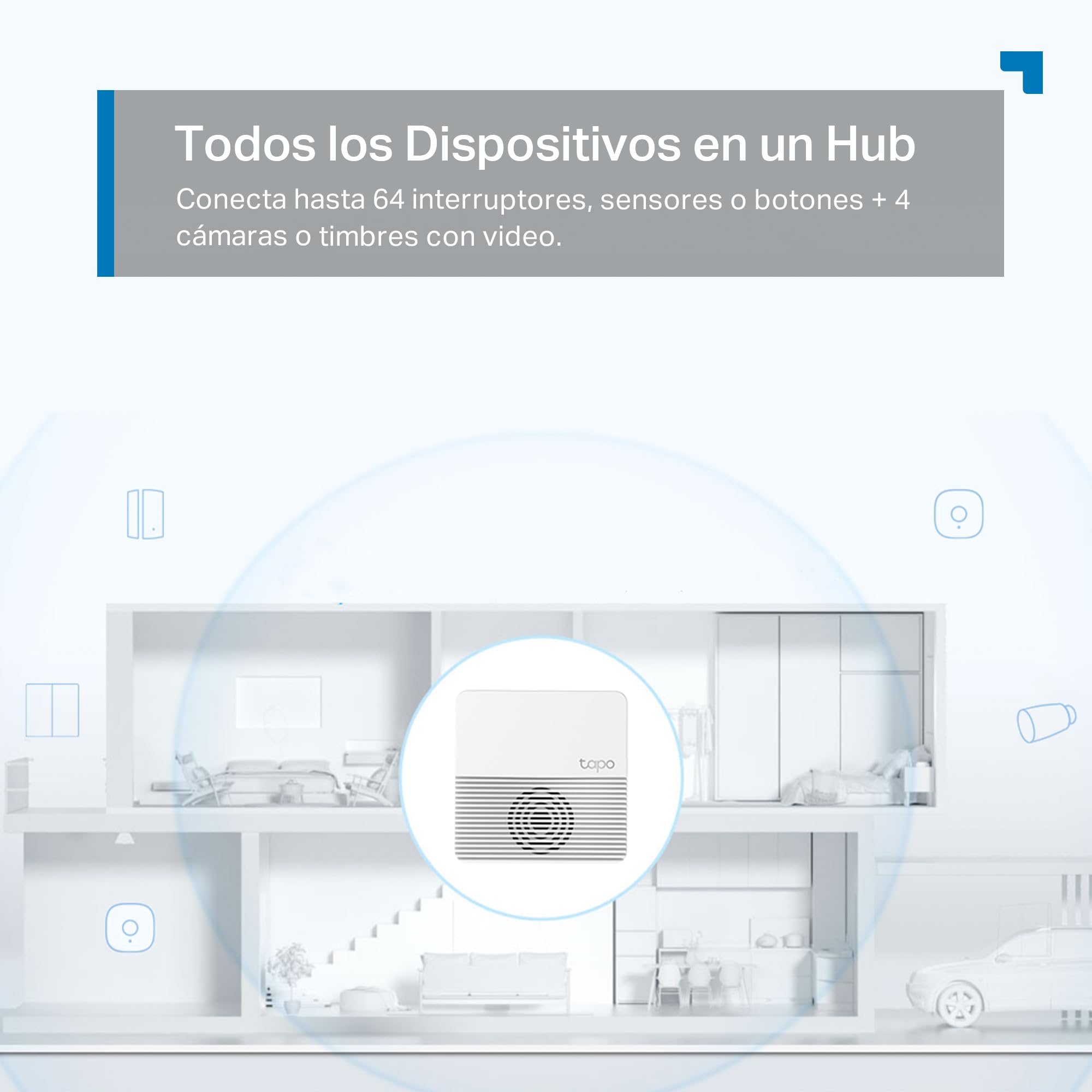 TP-Link Tapo H200 Smart IoT Hub, Up to 64 Switches and Sensors or Buttons + 4 Battery Cameras or Doorbells, Not Compatible with Tapo Camera Models with Power Cable, Kasa KE100 Thermostat