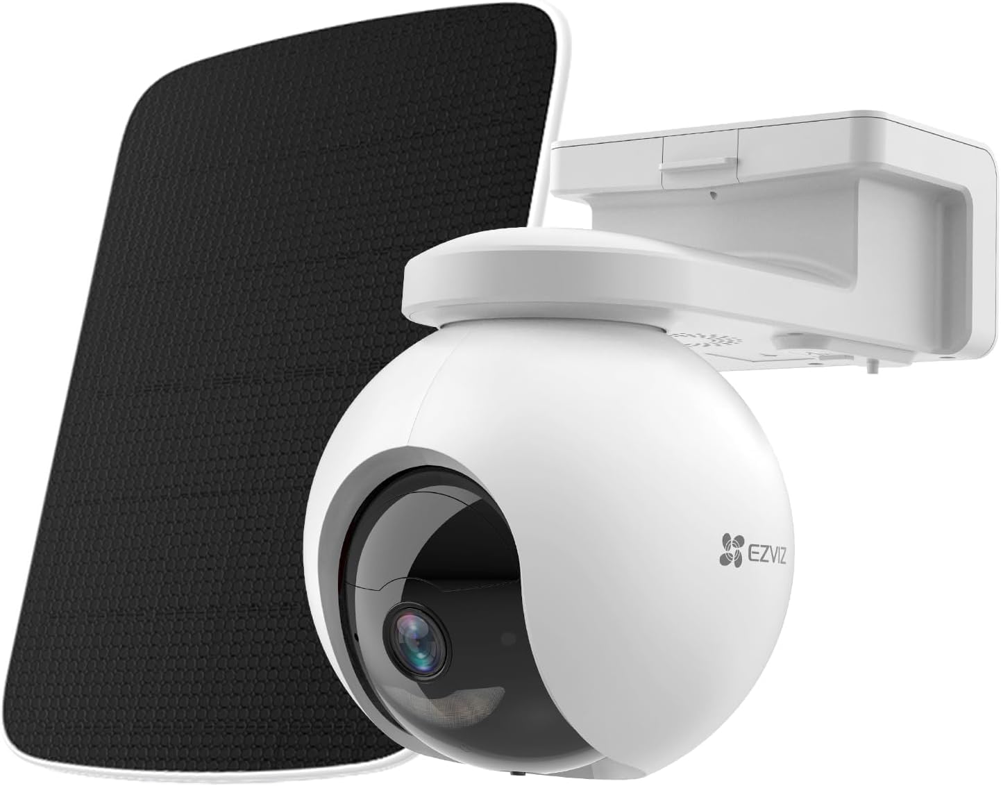 EZVIZ EB8 4G LTE 2K Wireless Outdoor Camera Kit with Solar Panel Type C on 10400mAh Battery, Auto Tracking, Person Detection, Night Vision, Color Vision, Two-Way Audio, Built-in GPS