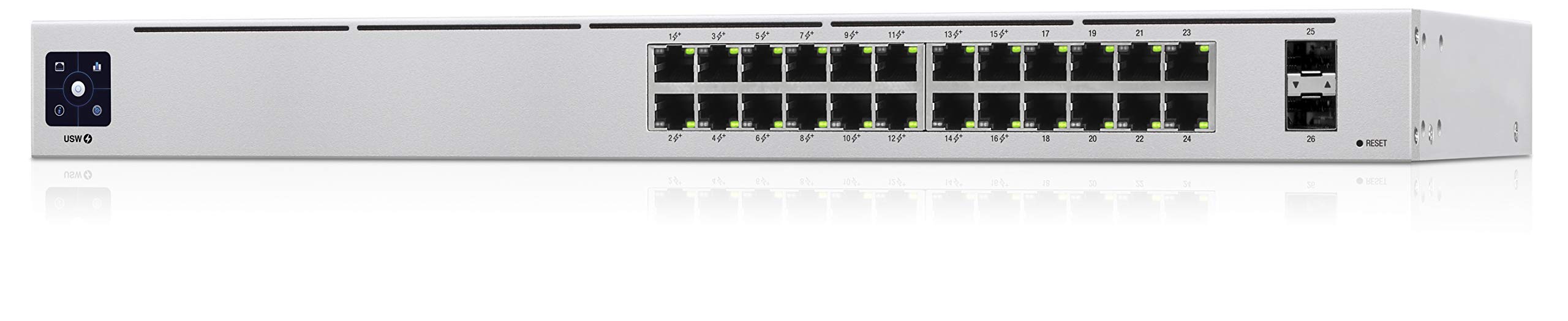 Ubiquiti Networks UniFi USW24POE 24Port PoE Managed L2L3 Gigabit Ethernet (10/100/1000) Power over Ethernet (PoE) 1U Silver